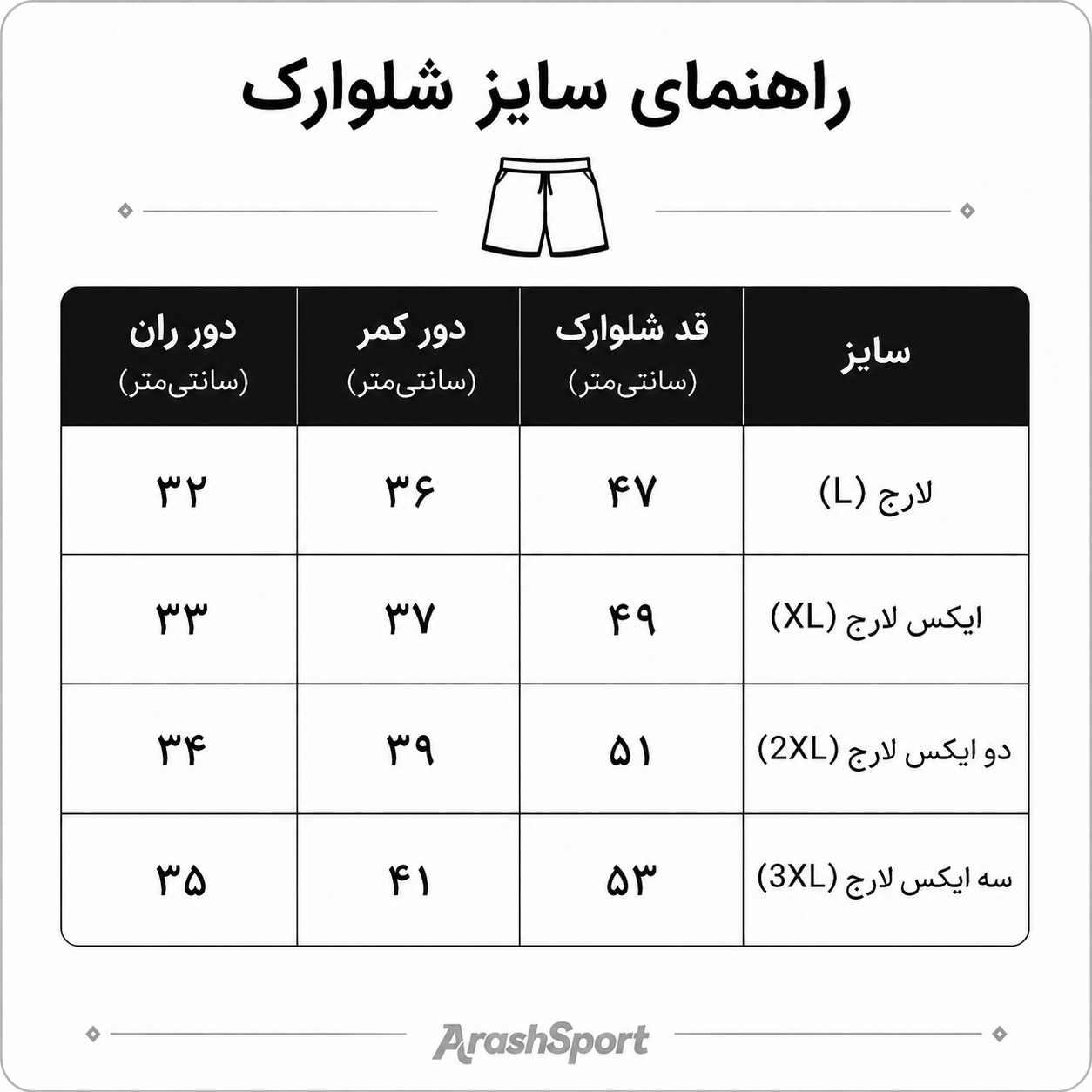 راهنما سایز 
